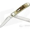 Case Mini Trapper Peach Seed Jig Amber Bone Slipjoint 00013