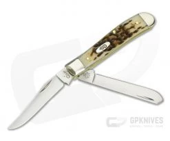 Case Mini Trapper Peach Seed Jig Amber Bone Slipjoint 00013