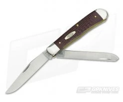 Case Trapper Synthetic Brown Handle Slipjoint 00019