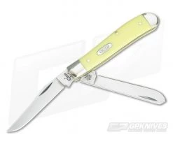 Case Mini Trapper Yellow Synthetic Handle Slipjoint 00029