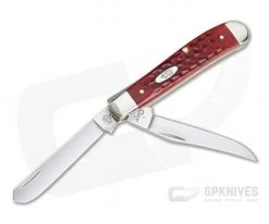 Case Old Red Pocket Worn Mini Trapper