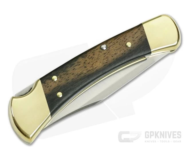 Buck 110 Genuine Ebony Hardwood Lock Back Folding Hunter 0110BRS - Image 2