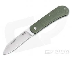 Pena Knives X-Series Spear Point Slipjoint Satin M390 Jigged OD Green G10 Slipjoint Folder