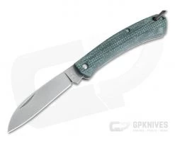 Fox Knives Nauta Stonewashed 420C Green Burlap Micarta Slip Joint Knife 01FX881