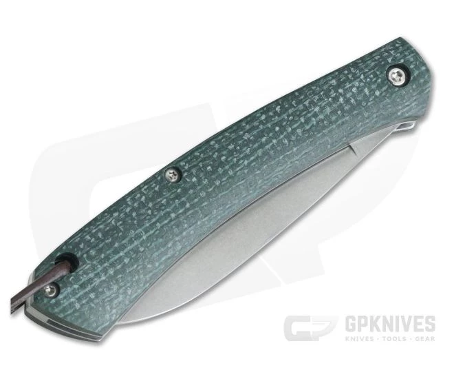 Fox Knives Nauta Stonewashed 420C Green Burlap Micarta Slip Joint Knife 01FX881 - Image 2