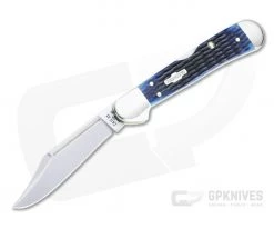 Case Mini Copperlock Rogers Corn Cob Jig Blue Bone Back Lock Knife 02864