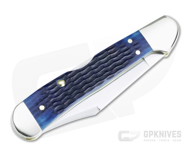 Case Mini Copperlock Rogers Corn Cob Jig Blue Bone Back Lock Knife 02864 - Image 2