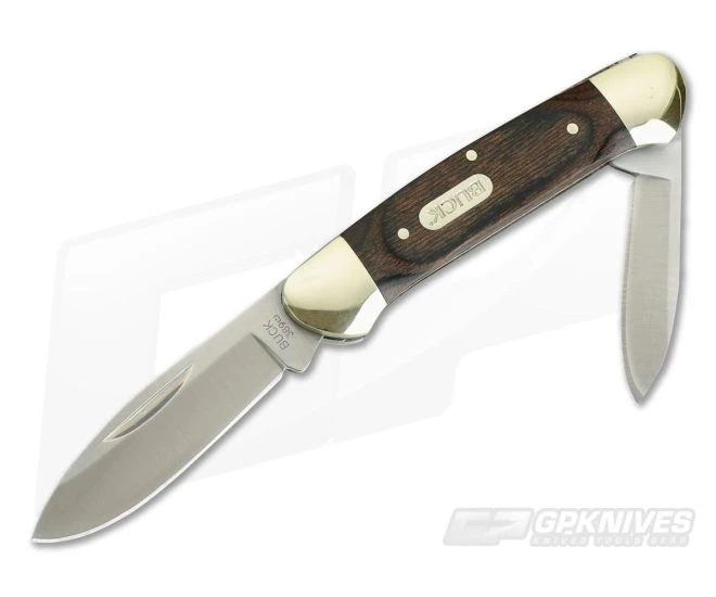 Buck Canoe Woodgrain Two Blade Traditional Slipjoint 0389BRS