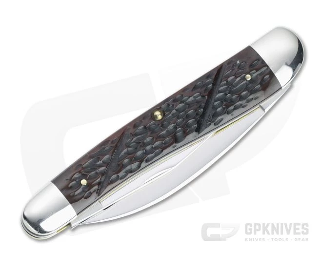 Queen Schatt & Morgan 2008 Series XVIII Dogleg Whittler Brown Bone Slip Joint 043054 - Image 2