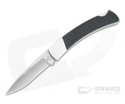 Buck Legacy 501 Squire LTD Satin S35VN Black Burlap Micarta Lock Back Folder 0501BKSLE