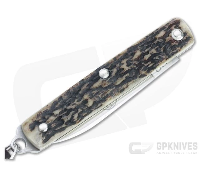 Great Eastern Cutlery #05 PPP Keychain Knife Pen Blade Sambar Stag Slip Joint Folder 052121-SS-06 - Image 2