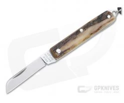 Great Eastern Cutlery #05 PPP Keychain Knife Sheepsfoot Sambar Stag Slip Joint Folder 053121-SS-05