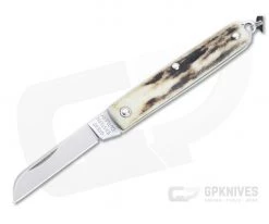 Great Eastern Cutlery #05 PPP Keychain Knife Sheepsfoot Sambar Stag Slip Joint Folder 053121-SS-11