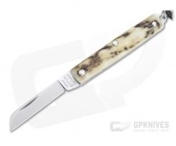 Great Eastern Cutlery #05 PPP Keychain Knife Sheepsfoot Sambar Stag Slip Joint Folder 053121-SS-12