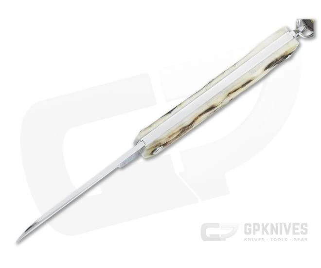 Great Eastern Cutlery #05 PPP Keychain Knife Sheepsfoot Sambar Stag Slip Joint Folder 053121-SS-12 - Image 3