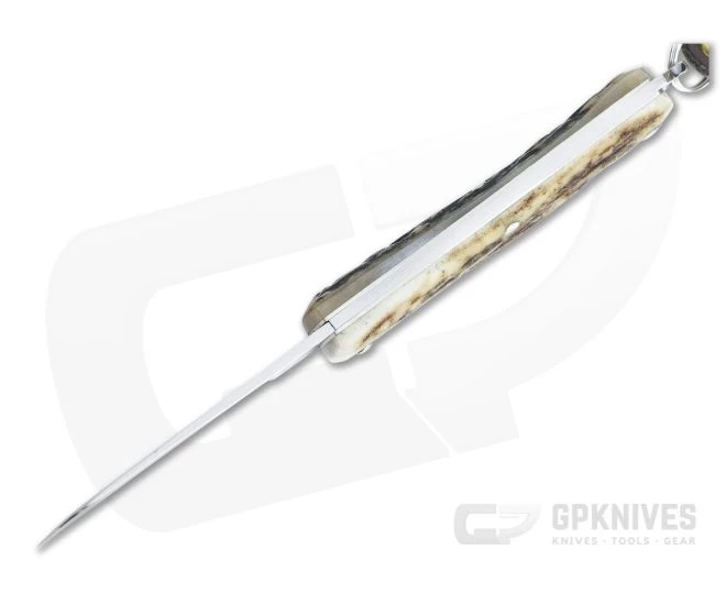 Great Eastern Cutlery #05 PPP Keychain Knife Sheepsfoot Sambar Stag Slip Joint Folder 053121-SS-24 - Image 3