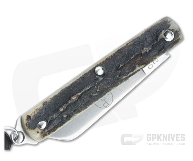 Great Eastern Cutlery #05 PPP Keychain Knife Sheepsfoot Sambar Stag Slip Joint Folder 053121-SS-31 - Image 2