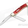 Case Medium Stockman Dark Red Jigged Bone CV 06999
