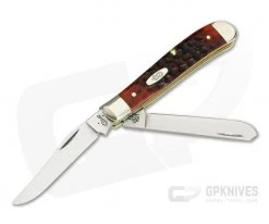Case Chestnut Bone Jigged Mini Trapper CV 07012