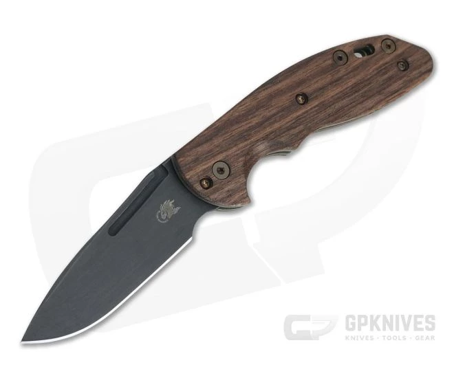 Hinderer XM Slippy Vintage Series Black O1 Spear Point Smooth Walnut Battle Green Slip Joint 0946