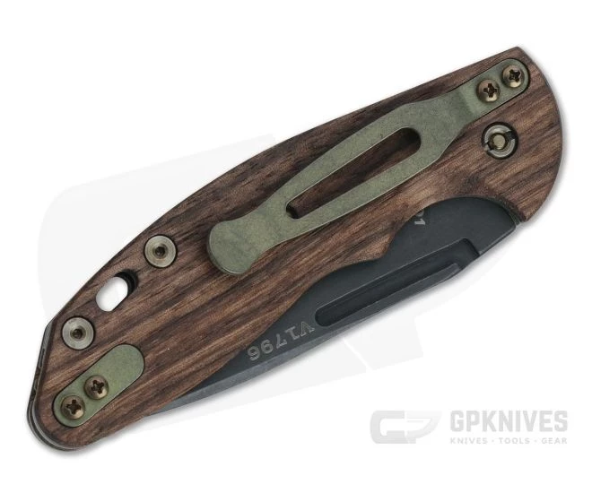 Hinderer XM Slippy Vintage Series Black O1 Spear Point Smooth Walnut Battle Green Slip Joint 0950 - Image 2