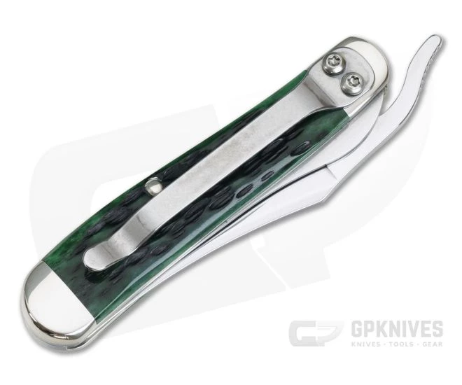 Case RussLock with Clip Bermuda Green Bone Pocket Worn - Image 2