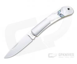 Moki Glory Arrow Polished AUS-8 Bolstered Mother of Pearl Lock Back Folder 101EG