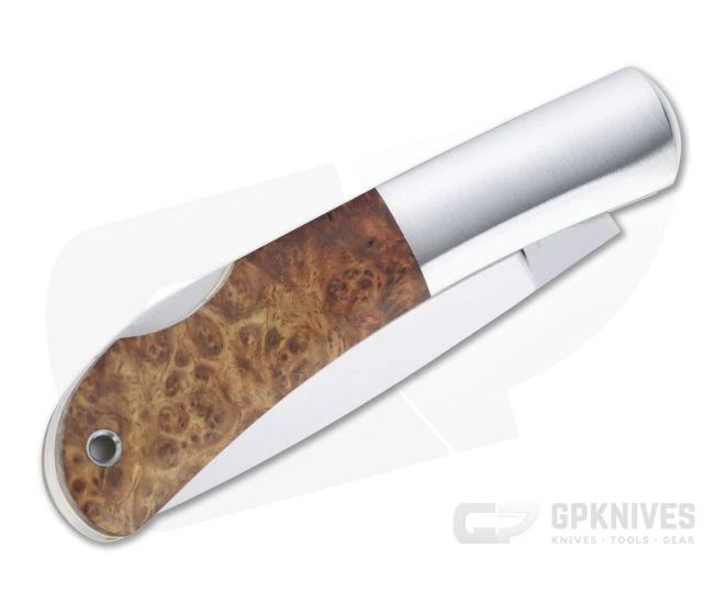 Moki Glory Polished AUS-8 Bolstered Quince Wood Lock Back Folder 101J - Image 2