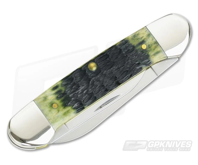 Case Canoe Olive Green Jigged Bone - Image 2