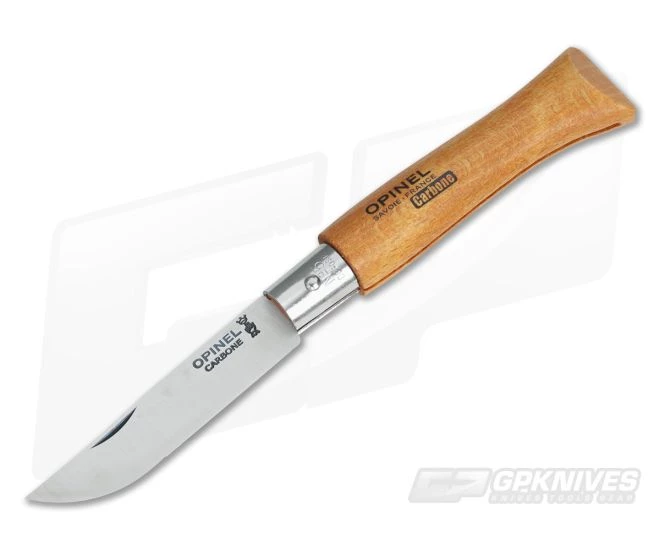 Opinel No 5 Carbon Steel Pocket Knife Beech Wood