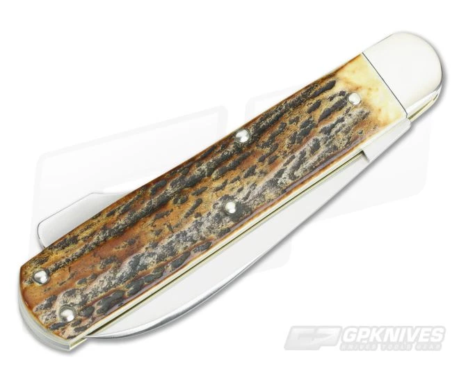 Boker Solingen Hunters Knife Mono Stag Backlock Folder 110615 - Image 2