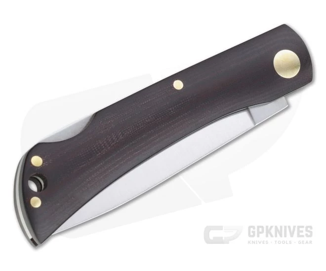 Boker Solingen Rangebuster Sodbuster Maroon Linen Micarta N690 Back Lock Folder 110914 - Image 2