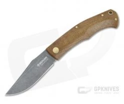 Boker Solingen Durand Boxer EDC Brown Burlap Micarta M390 Slip Joint Folder 111029