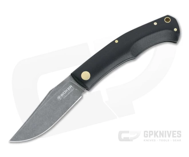 Boker Solingen Durand Boxer EDC Black Micarta M390 Slip Joint Folder 111129