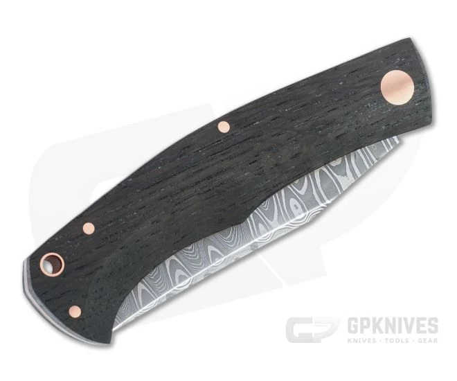 Boker Solingen Durand Boxer 2022 Annual Damascus Copper Bog Oak Slip Joint Folder 1132022DAM - Image 2