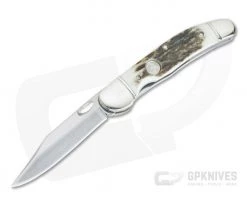 Boker Solingen Copperliner Stag One-Hand Liner Lock Folder 114610