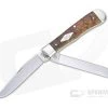 Case Trapper Smooth Autumn Maple Burl Wood Slip Joint Folder 11540