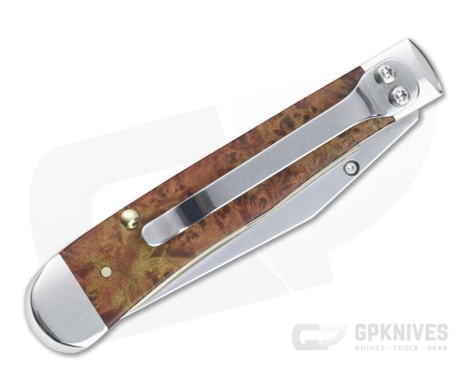 Case Kickstart TrapperLock Smooth Autumn Maple Burl Wood Liner Lock Folder 11544 - Image 2
