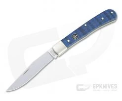 Boker Solingen Trapper Uno N690 Blue Curly Maple Slip Joint Folder 117004