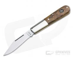 Boker Solingen Barlow Clip Point C75 Curly Birch Slip Joint 117941
