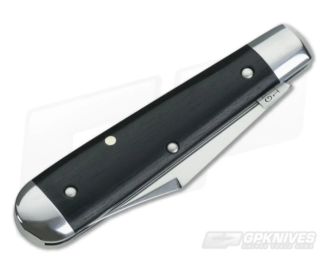 Tidioute Cutlery #14 Clip Blade Lick Creek Boys Knife Gabon Ebony Wood - Image 2