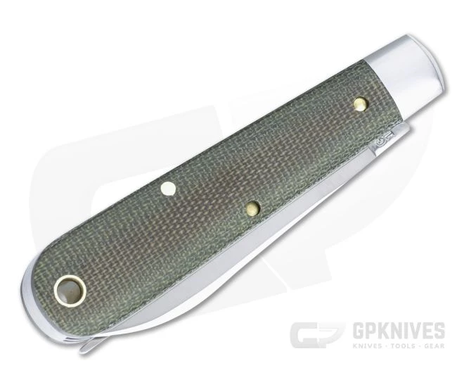 Tidioute #15 Urban Jack Knife OD Green Canvas Micarta Slip Joint Knife 152221 - Image 2