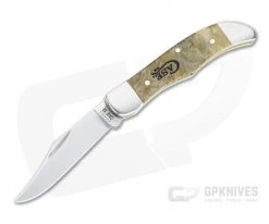 Case Pocket Hunter Smooth Natural Box Elder Burl Wood Slip Joint 16566