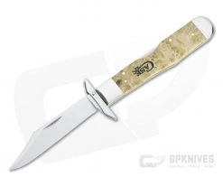 Case Cheetah Smooth Natural Box Elder Burl Wood Lock Back 16567