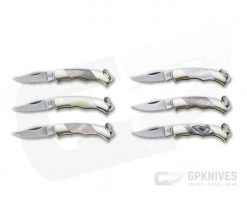 Rough Rider Miniature Knife Set of Six Mother of Pearl Slip Joint Folders RR1710