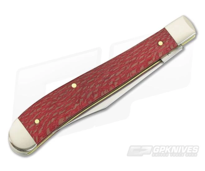 Case Slimline Trapper Red Sycamore Wood Handle 17145 - Image 2