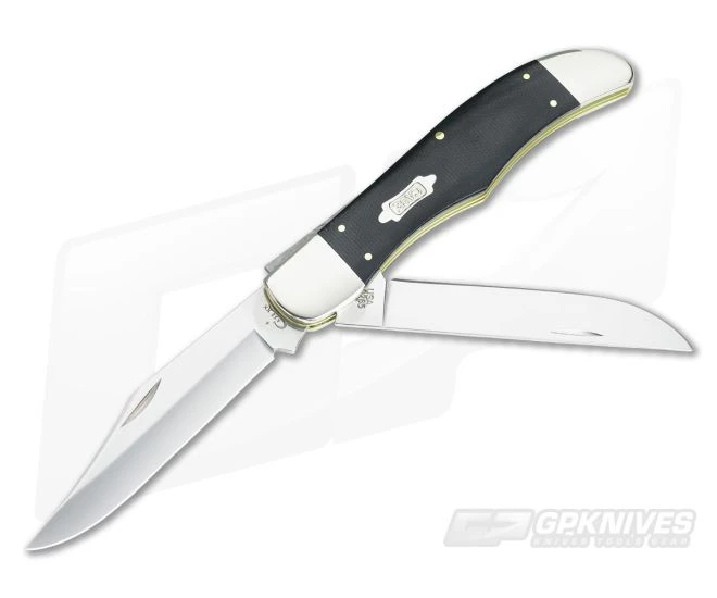 Case Folding Hunter Black Canvas Handle w/ Leather Sheath 23131