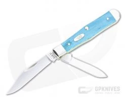 Case Swell Center Jack Small Tru-Sharp Caribbean Blue Bone Sawcut Jig Slip Joint Folder 25587