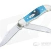 Case Pocket Hunter Two-Blade Caribbean Blue Sawcut Jig Bone 25591