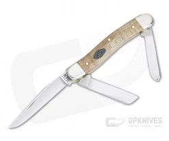 Case Medium Stockman Smooth Natural Curly Maple Burl Wood 25944